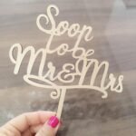 Wooden Cake Topper – Soon to be Mr & Mrs