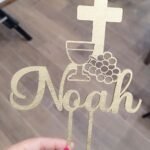 Wooden Cake Topper – Holy Communion