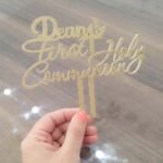 Wooden Cake Topper – First Holy Communion