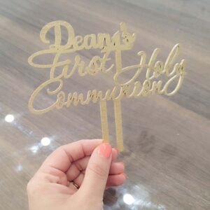 Wooden Cake Topper – First Holy Communion