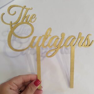 Wooden Cake Topper – Family Surname