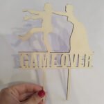 Wooden Cake Topper – Game Over