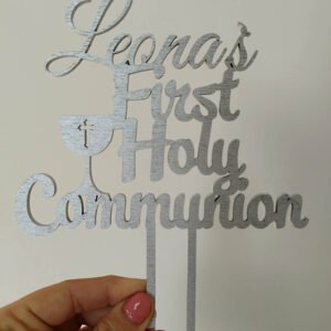 Wooden Cake Topper – First Holy Communion