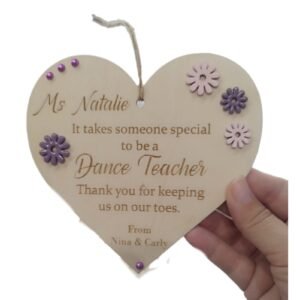 Wooden Heart - Teacher - 14cm