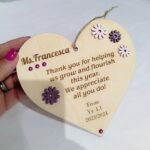 Wooden Heart - Teacher - 14cm