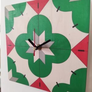 Love Malta Square Maltese Tiles Clock