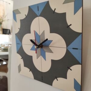 Love Malta Square Maltese Tiles Clock