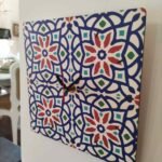 Love Malta Square Maltese Tiles Clock