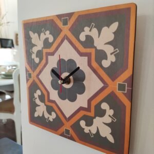 Love Malta Square Maltese Tiles Clock