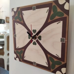 Love Malta Square Maltese Tiles Clock