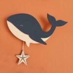 Wooden Musical Hanging Whale