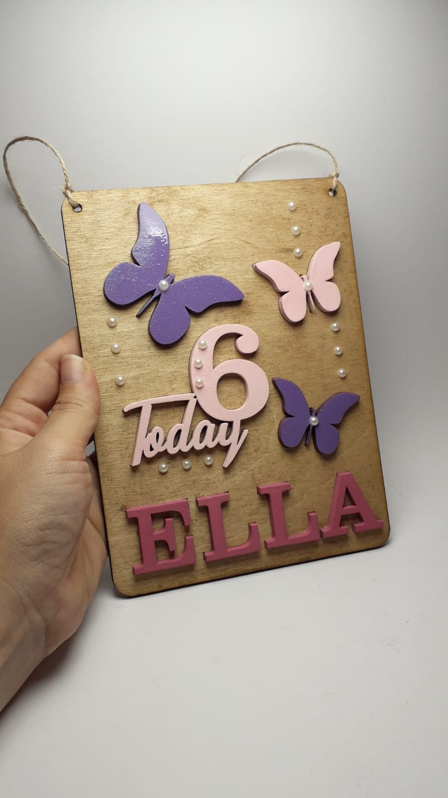 Wooden Card - Butterflies Theme - Image 3