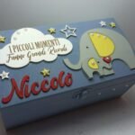 Keepsake Box - 20.5x11x9cm - Elephant Theme Boy