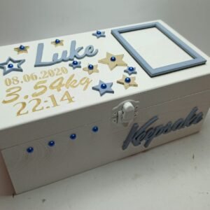 Keepsake Box - Stars Theme - 20.5x11x9cm