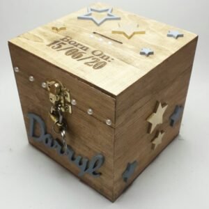 Money box with lock - Stars Theme