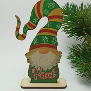 Christmas Freestanding Gnome - 13x7cm