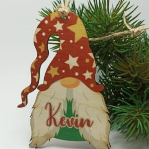 Christmas Hanging Gnome - 11x8cm