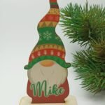 Christmas Freestanding Gnome - 13x7cm