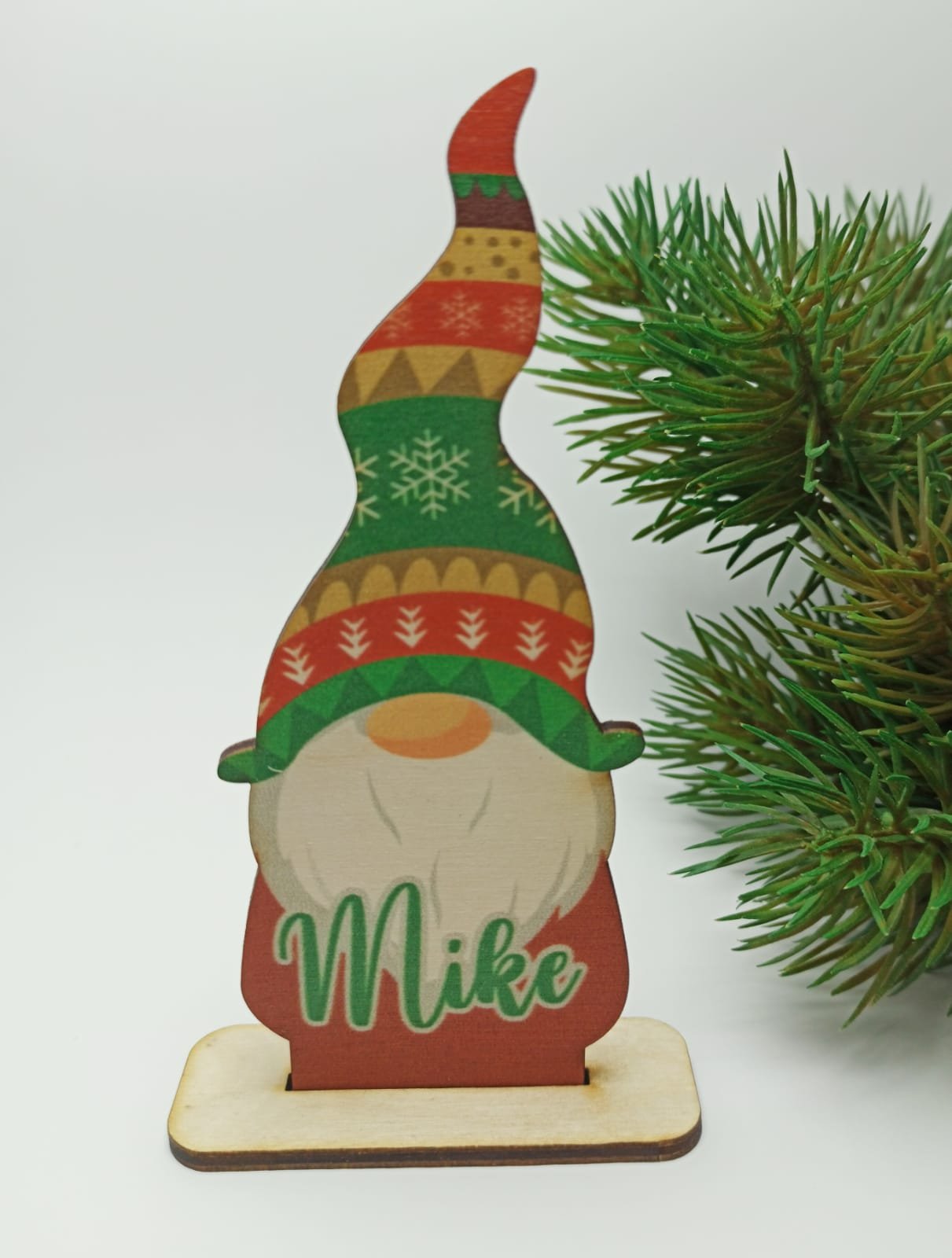 Christmas Freestanding Gnome - 13x7cm