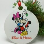 Christmas Bauble - 12x10cm - Disney Theme - In Love