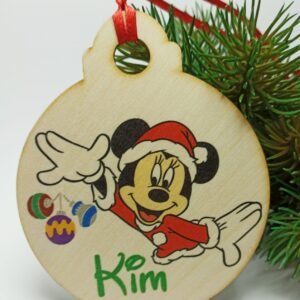 Christmas Bauble - 12x10cm - Disney Theme - Girl