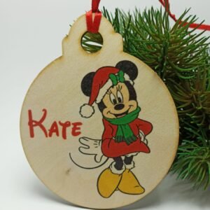 Christmas Bauble - 12x10cm - Disney Theme - Girl