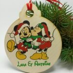 Christmas Bauble - 12x10cm - Disney Theme - Boy & Girl