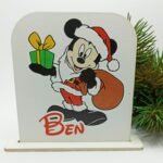 Christmas Freestanding Ornament with White background - 13x12cm - Disney Theme