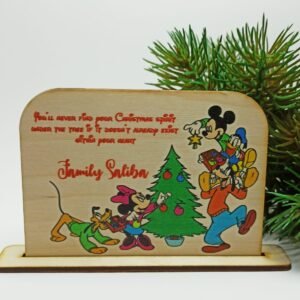 Christmas Freestanding Ornament - 15x9cm - Family Disney Theme