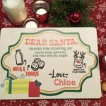 Large custom Santa Tray - Print on Wood - Dear Santa