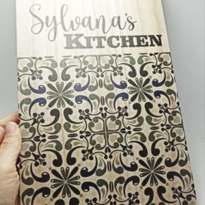 Decorative Wooden Cutting Board - Maltese Tiles 2