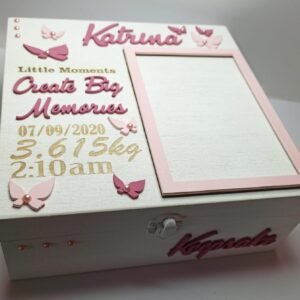 Large Keepsake Box - 22x22x8.5cm - Butterflies Theme