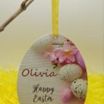 Personalised Printed Easter Egg - Design002 - 11x8cm - Hanging