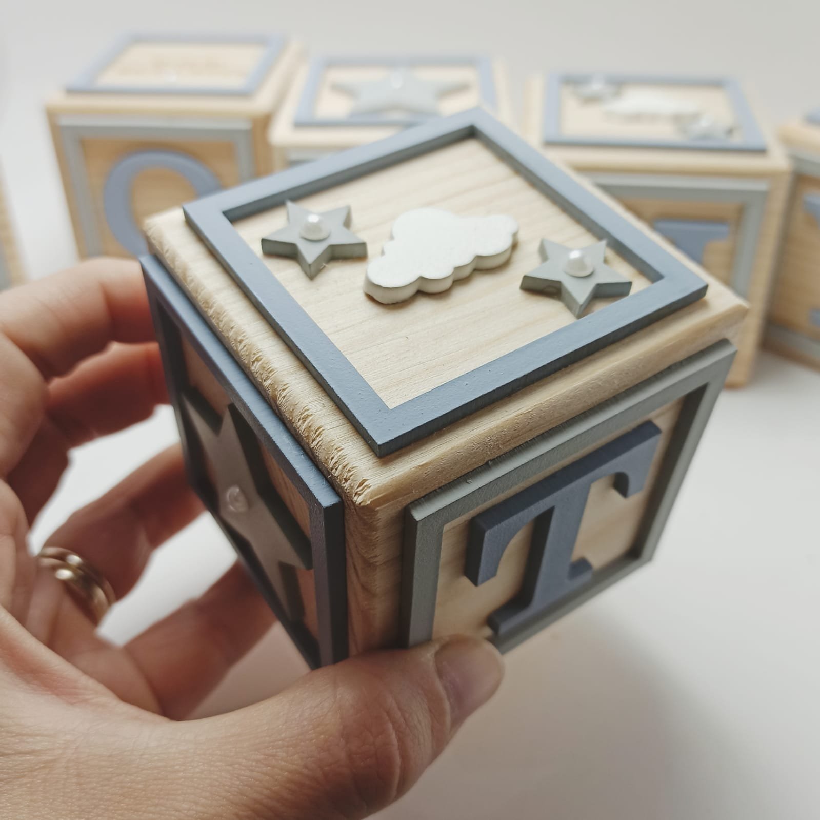 Baby Blocks - Clouds & Stars - Image 2