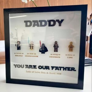 Personalised Daddy Frame with Glass - 33x33x5.5