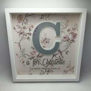 Personalised Frame with Glass - Name Initials  - 25x25x4cm