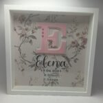 Personalised Frame with Glass - Name Initials - 25x25x4cm