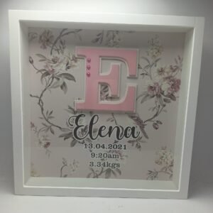 Personalised Frame with Glass - Name Initials  - 25x25x4cm