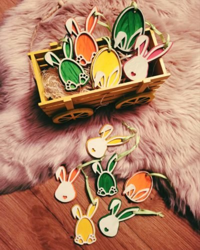 Paint Your Own Wooden Crafts - Easter Egg Bunnies - Image 2