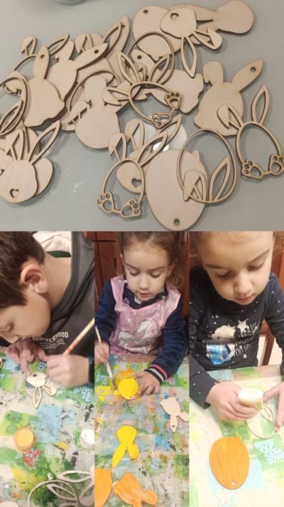 Paint Your Own Wooden Crafts - Easter Egg Bunnies - Image 3