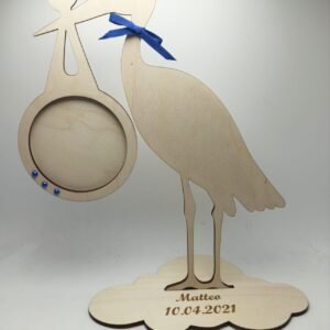 Personalised Wooden Stork Frame