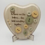 Wooden panel  heart  shape small - 13x13cm