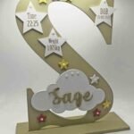 Standing Initial - Stars and Clouds with Baby Info