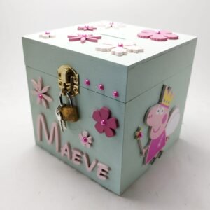 Money box with lock - Peppa Pig Theme
