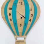 Wooden Clock - Hot Air Balloon Theme - Different Colours