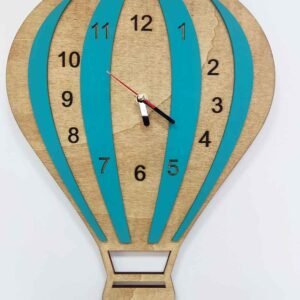 Wooden Clock - Hot Air Balloon Theme - Different Colours