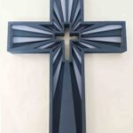 Wooden Cross - Six Layers - Blue Scheme