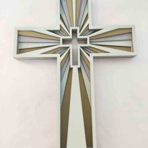 Wooden Cross - Six Layers - Green Scheme