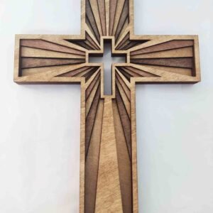 Wooden Cross - Six Layers - Wax