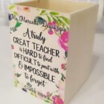 Printed Pencil Holder Box - Teacher Theme